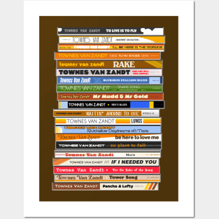 Townes Van Zandt 'The Singles' Retro CD Stack Posters and Art